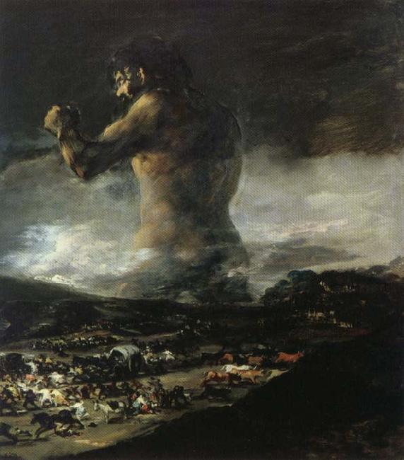 Francisco Goya The Colossus or Panic oil painting image